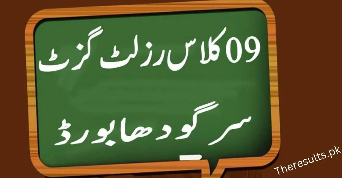 BISE Sargodha 9Th Class Result Gazette 2024 download here