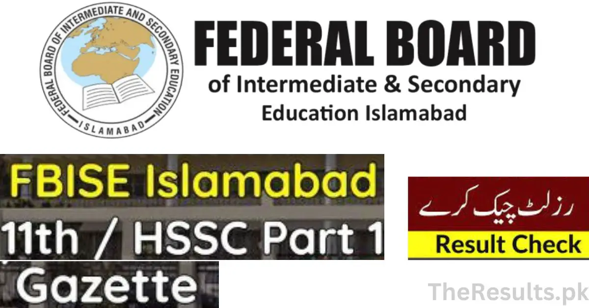 HSSCI Result Gazette 2024 FBISE Download By Institute/By Name