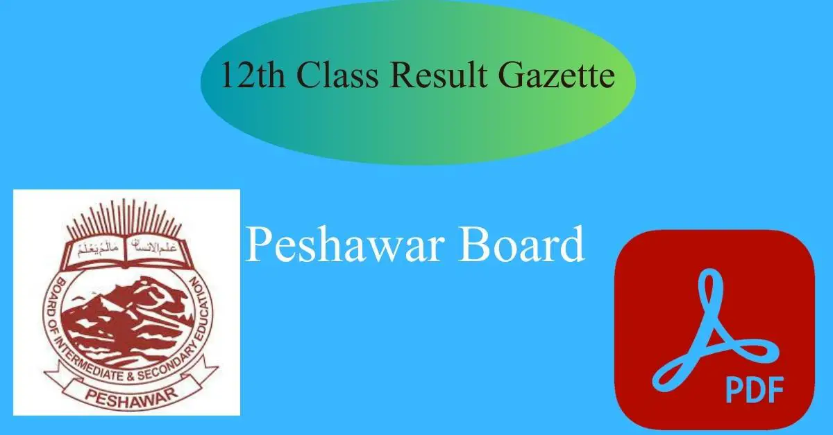 Download Peshawar Board 12th Class Result Gazette PDF 2024