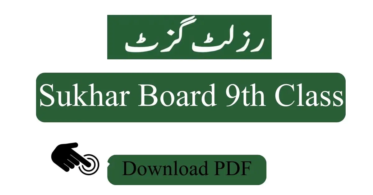 BISE Sukkar Board Matric part 1 Result Gazette 2024 Download